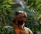 Tyrannosaurus Rex ile ağzını açık
